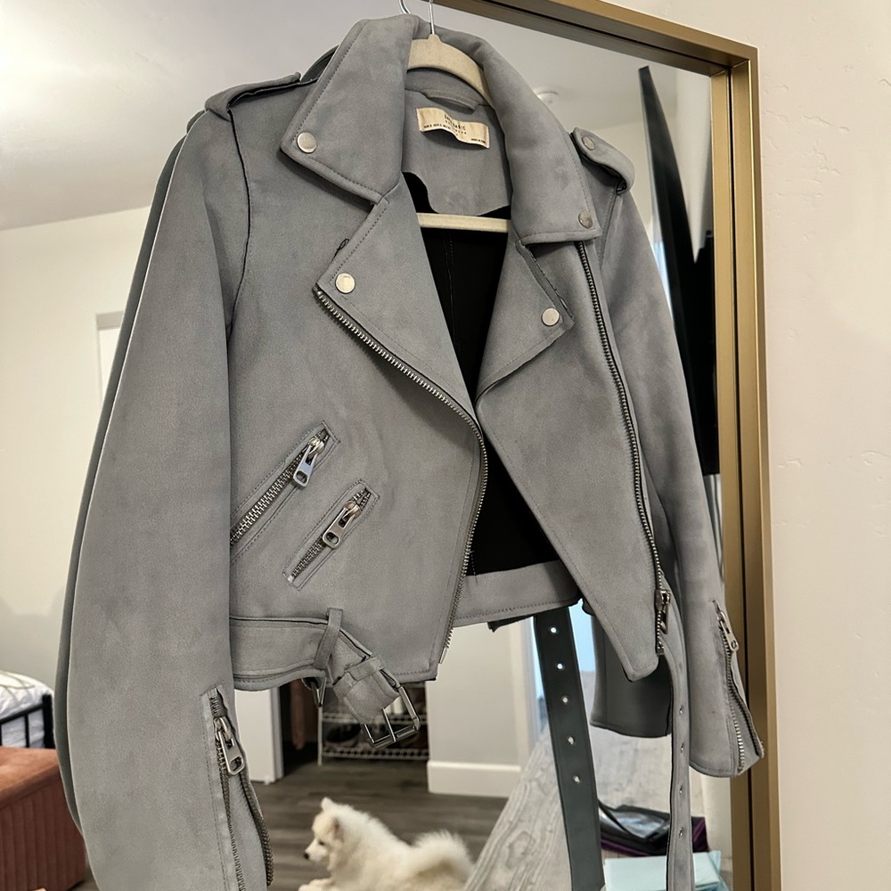 Zara Blue Suede Jacket